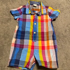 Gap Baby Plaid Shorty One-Piece 12-18 mo
